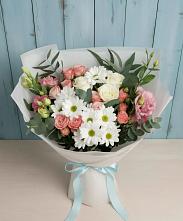Букет цветов из:  Розы, Лизиантусы и Хризантемы #REPLACE_PRED# Оханске