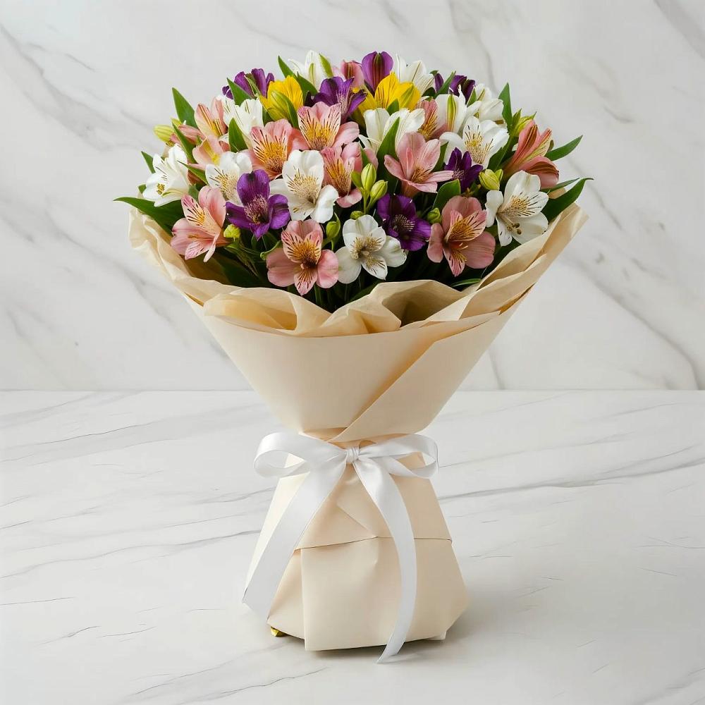 Букет цветов из: Альстромерии в Оханске