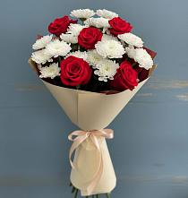 Букет цветов из:  Розы и Хризантемы #REPLACE_PRED# Оханске