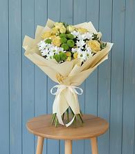 Букет цветов из:  Хризантемы и Розы в Оханске