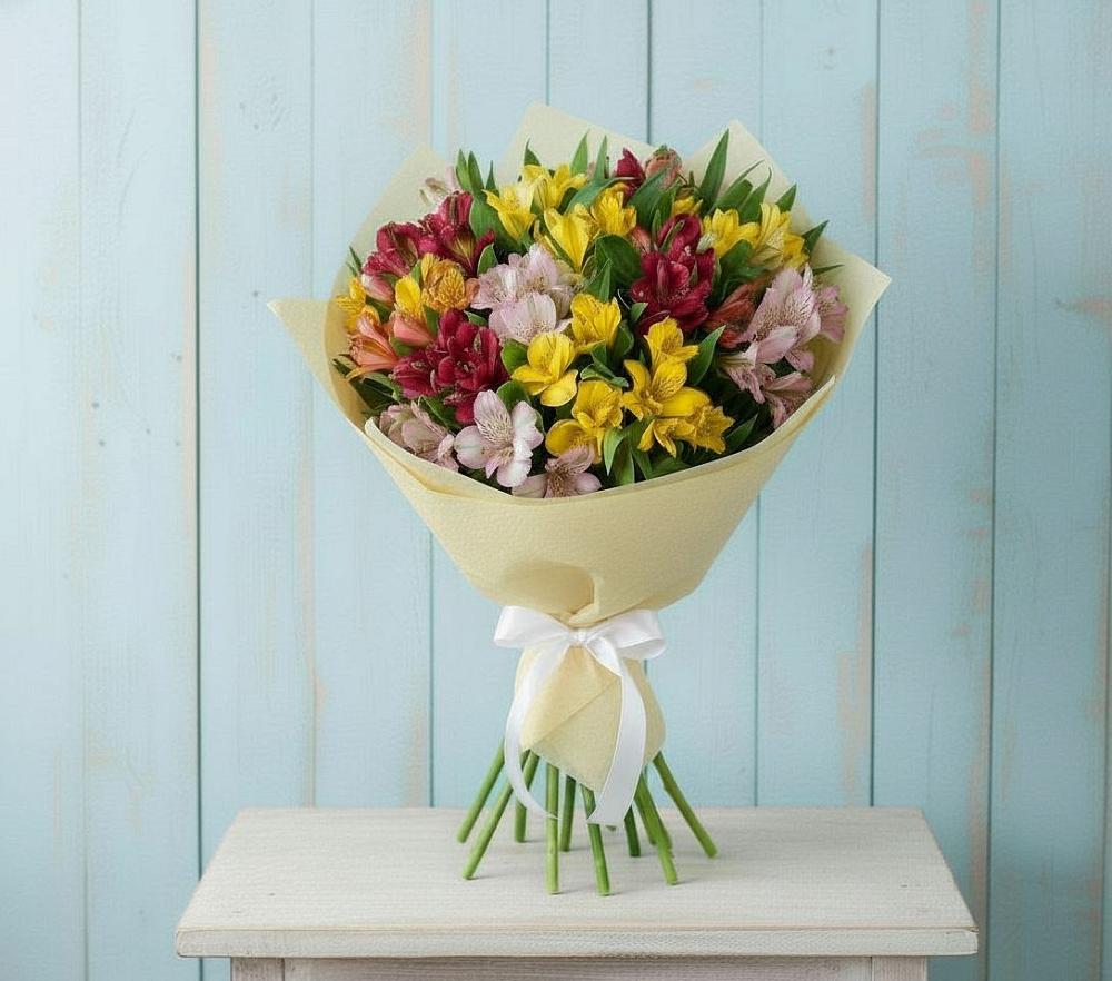 Букет цветов из: Альстромерии в Оханске