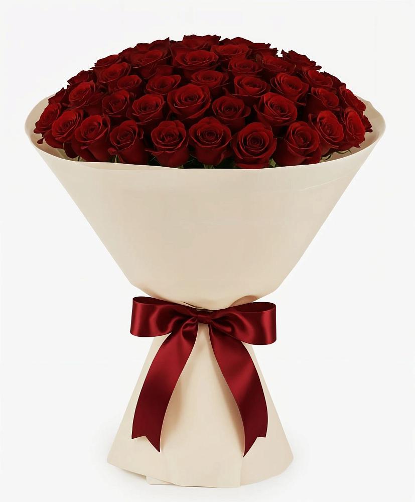 Букет 101 Бордовая роза Блэк Бакарра в Оханске